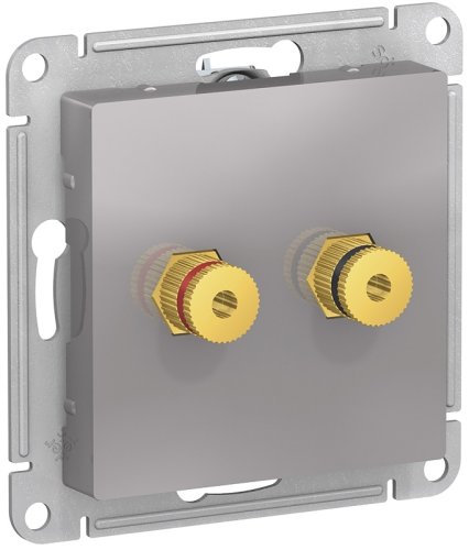 Розетка аудио без рамки Systeme Electric AtlasDesign 2-м. алюминий картинка